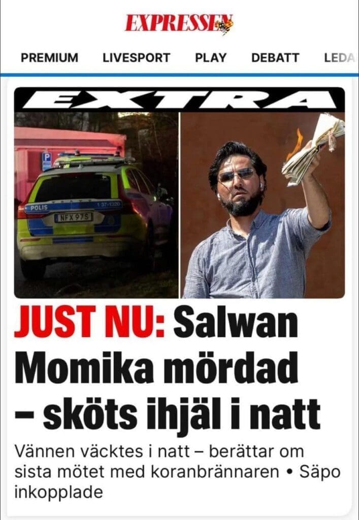 مقتل سلوان موميكا في شقته في ستوكهولم 2 IMG 20250130 184156 472