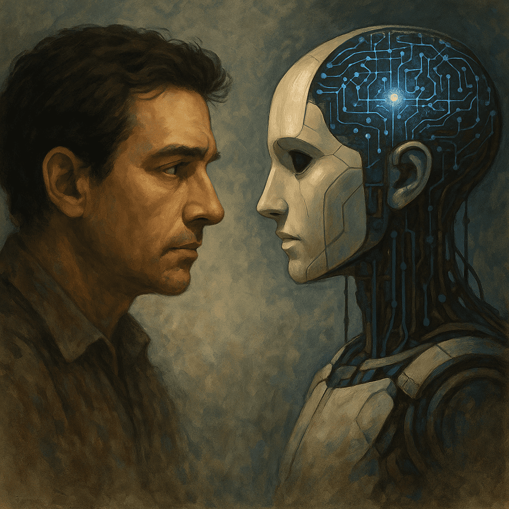 هل يمكن للذكاء الاصطناعي تطوير وعي ذاتي؟ بين العلم والخيال 49 ChatGPT Image May 20 2025 11 22 13 PM