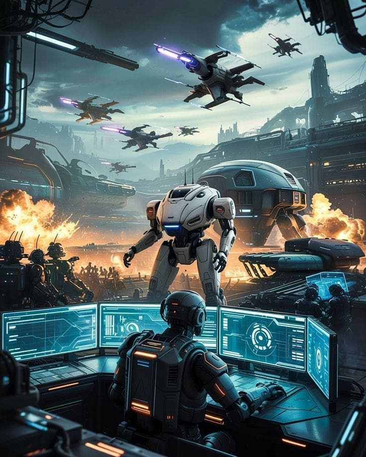 الذكاء الاصطناعي في ساحات القتال: بين التطور التقني والكارثة الإنسانية 39 💥⚡ The battlefield of the future is here…