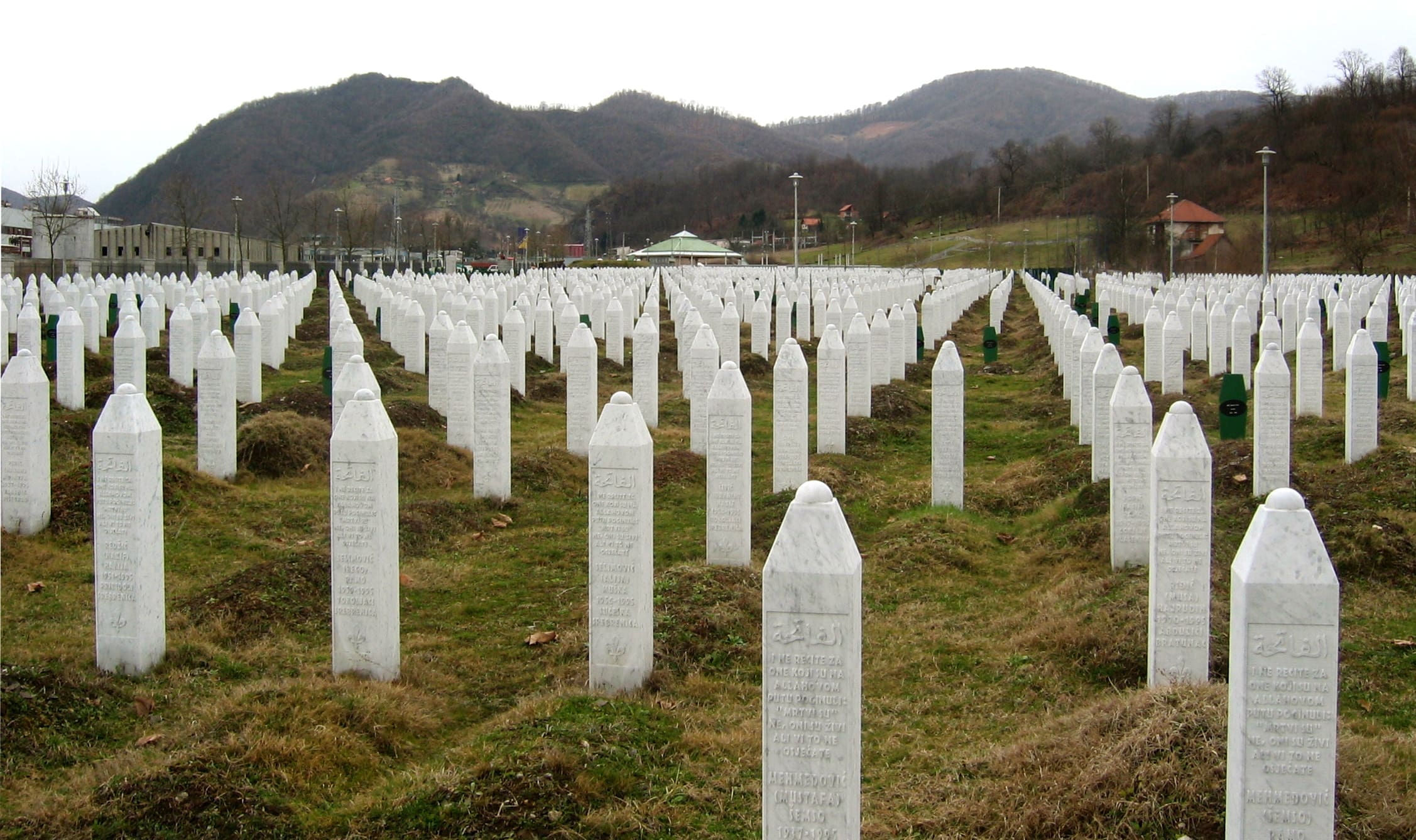 Srebrenica massacre memorial gravestones 2009 1