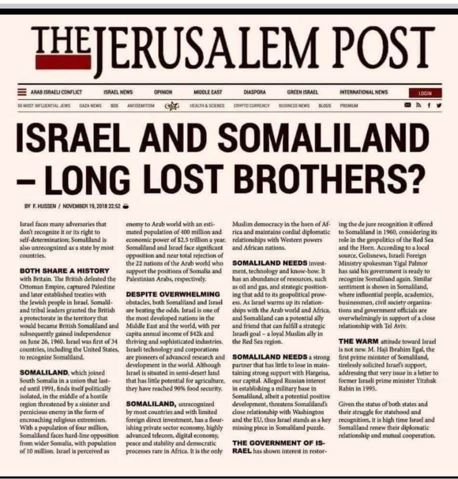 وثيقة تاريخية تكشف: هكذا توسلت "أرض الصومال" لإسرائيل عام 1995 لمواجهة "الخطر الإسلامي" 10 603928379 2162746687465177 4019423450673199330 n