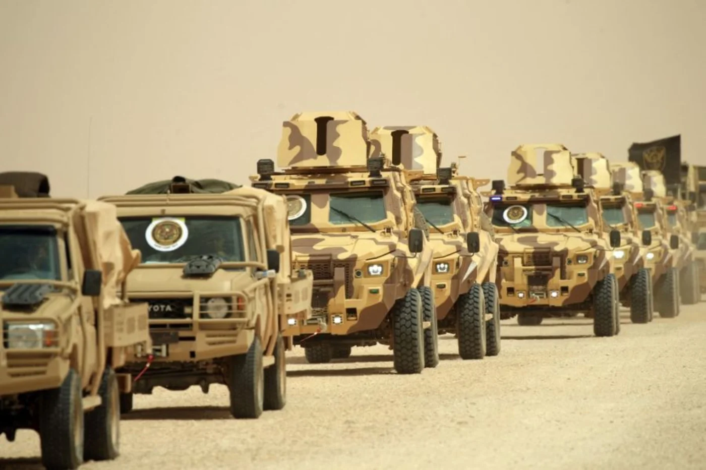 قوات حفتر تعتقل أعضاء قافلة مساعدات متجهة إلى غزة في ليبيا 3 LAAF LIBYA AFP.jpg