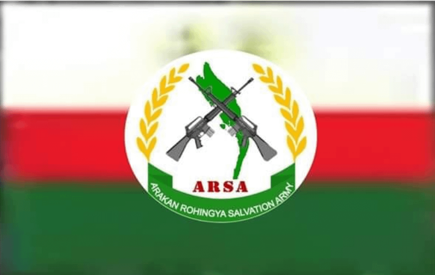 مشاهد تُظهر اشتباكات بين جيش إنقاذ الروهينجا وجيش أراكان 7 a combination of the flag and logo for the arakan rohingya v0 ezshk4qt5mnc1