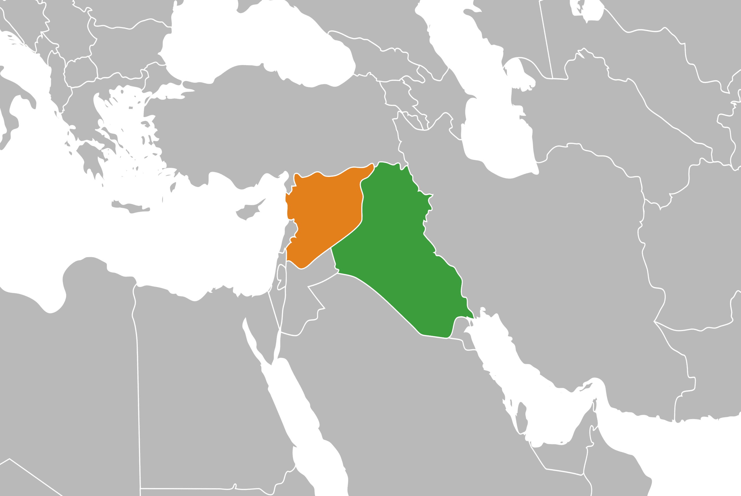 مليشيا إيرانية في العراق تجند سوريين لتهريب المخدرات عبرا الحدود 2 Iraq Syria Locator.svg scaled